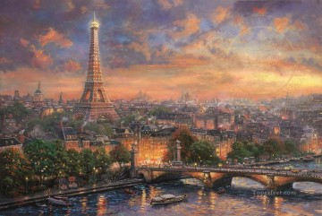 Paisajes Painting - París ciudad del amor TK